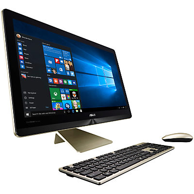 ASUS Zen Z240IC All-in-One Desktop PC, Intel Core i7, 8GB RAM, 1TB HDD + 128GB SSD, 23  Full HD Touchscreen, Gold